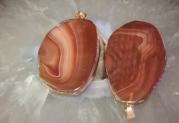 CGP2015 30*50mm - 50*80mm freeform agate slab pendants wholesale