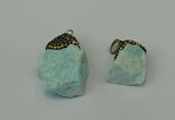 CGP202 15*25mm - 25*35mm nuggets amazonite gemstone pendants