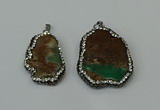 CGP221 20*35mm - 30*40mm freeform australia chrysoprase pendants