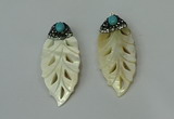 CGP292 22*60mm leaf pearl shell pendants wholesale