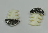 CGP299 22*30mm fishbone pearl shell pendants wholesale