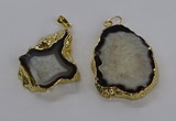 CGP3010 30*40mm - 35*45mm freeform druzy agate pendants