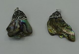 CGP304 20*40mm - 25*35mm freeform abalone shell pendants wholesale