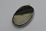 CGP3040 45*65mm - 45*70mm oval druzy agate pendants