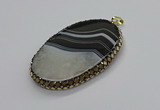 CGP3041 45*65mm - 45*70mm oval druzy agate pendants