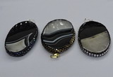 CGP3043 45*65mm - 45*70mm oval druzy agate pendants