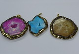 CGP3087 40*50mm - 50*65mm freeform druzy agate pendants