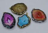 CGP3089 40*50mm - 50*65mm freeform druzy agate pendants