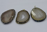 CGP3090 40*50mm - 50*60mm freeform druzy agate pendants