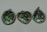 CGP311 35*45mm - 40*40mm abalone shell pendants wholesale