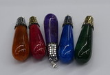 CGP3163 20*75mm - 20*80mm teardrop agate gemstone pendants