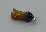 CGP3187 15*20mm - 15*35mm nuggets plated druzy quartz pendants