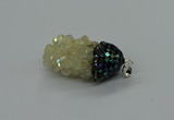 CGP3192 20*30mm - 25*40mm nuggets plated druzy quartz pendants