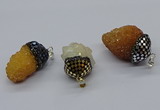 CGP3199 20*30mm - 25*40mm nuggets plated druzy quartz pendants