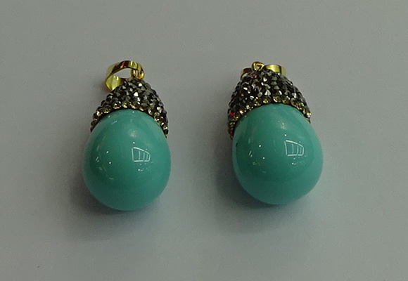 CGP324 15*25mm - 15*30mm teardrop pearl shell pendants wholesale