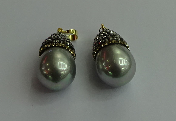 CGP325 15*25mm - 15*30mm teardrop pearl shell pendants wholesale