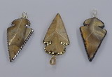 CGP3289 25*55mm - 28*55mm arrowhead agate pendants wholesale