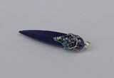 CGP3362 15*50mm - 16*65mm sticks lapis lazuli gemstone pendants