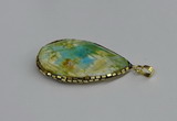 CGP3401 30*40mm - 30*45mm faceted flat teardrop agate pendants