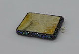 CGP3422 35*60mm - 40*50mm rectangle fossil coral pendants