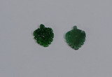 CGP3435 12*16mm carved leaf druzy agate pendants wholesale