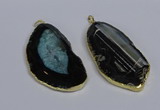 CGP3439 36*70mm - 40*80mm freeform druzy agate pendants wholesale