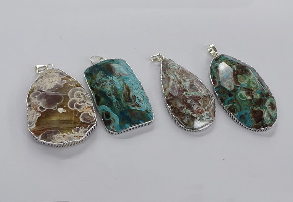 CGP3465 30*40mm - 35*55mm freeform ocean agate pendants