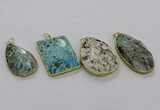 CGP3471 30*40mm - 35*55mm freeform ocean agate pendants