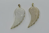 CGP3491 22*45mm - 25*50mm wing-shaped fossil coral pendants