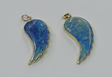 CGP3495 22*45mm - 25*50mm wing-shaped fossil coral pendants