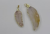 CGP3513 20*45mm - 25*65mm wing-shaped agate pendants