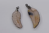 CGP3514 20*45mm - 25*65mm wing-shaped agate pendants