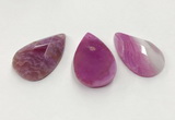 CGP3564 35*55mm faceted flat teardrop agate pendants wholesale