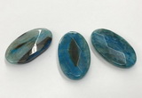 CGP3570 32*50mm faceted oval agate pendants wholesale