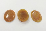 CGP3581 32*45mm faceted oval agate pendants wholesale