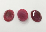 CGP3583 32*45mm faceted oval agate pendants wholesale