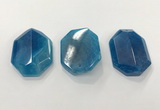 CGP3592 32*42mm faceted octagonal agate pendants wholesale