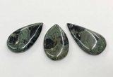 CGP3610 30*50mm - 35*55mm flat teardrop kambaba jasper pendants