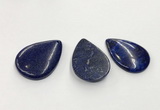 CGP3617 35*50mm flat teardrop lapis lazuli gemstone pendants