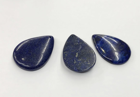 CGP3617 35*50mm flat teardrop lapis lazuli gemstone pendants