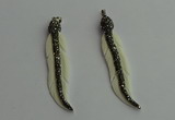 CGP401 12*70mm feather bone pendants wholesale