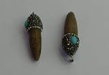 CGP409 10*45mm - 15*50mm bullet sea urchin shell pendants