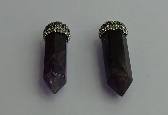 CGP412 12*45mm - 15*50mm sticks amethyst pendants wholesale