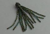 CGP423 2*3mm faceted rondelle handmade chinese crystal tassel pendants