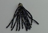 CGP429 2*3mm faceted rondelle handmade chinese crystal tassel pendants