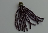 CGP442 2*3mm faceted rondelle handmade chinese crystal tassel pendants