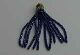 CGP444 2*3mm faceted rondelle handmade chinese crystal tassel pendants