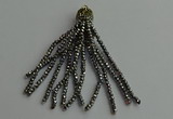 CGP446 2*3mm faceted rondelle handmade chinese crystal tassel pendants