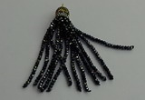 CGP448 2*3mm faceted rondelle handmade chinese crystal tassel pendants