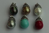 CGP464 15*25mm - 15*30mm teardrop pearl shell pendants wholesale